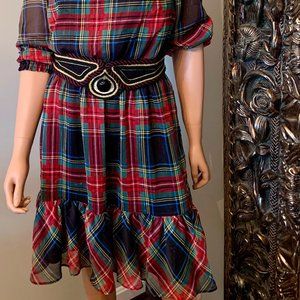 J.Crew Cinched-Waist Stewart Tartan Plaid Dress NWOT